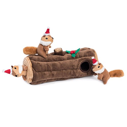 ZippyPaws Holiday Burrow Interactive Dog Toys Hide and Seek Dog Toys