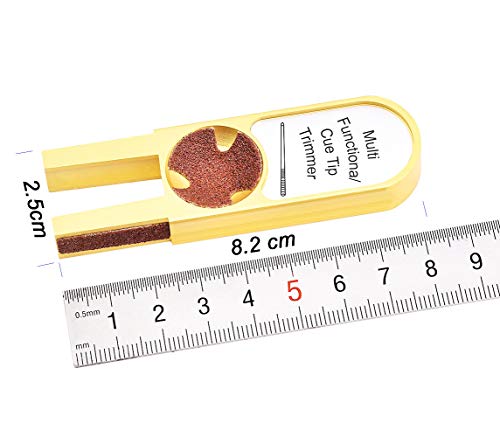 Cuppa billiards Multifunctional U-Shaped Pool Cue Tip Accessory Trimmer/Burnisher/Shaper/Tapper