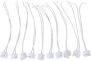 AirheadStorm MR16 12V Ceramic Downlight Lamp Holder Socket for Halogen and LED Bulbs, G4/G5.3/G6.35/MR11/MR16 Base, Heat-Resi