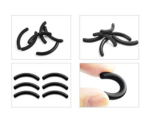 48 Pcs Curler Refills Eyelash Curler Replacement Refill Pads Curler Refill Pads Rubber Replacement Pads for Universal Eyelash Curler with 2 Clear Storage Box