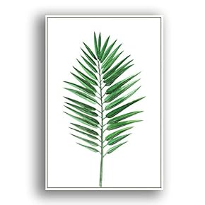 Framed Canvas Wall Art for Living Room, Bedroom Leaves Canvas Prints for Modern Home Decoration Ready to Hang - 16"x24" inches