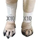 PawFlex Basic Leg Bandages for Dogs, Cats, Pets -First- aid Non Adhesive Fur Friendly, Soft Stretch Wound Care, hot Spots, Fungus, Adjustable Fastening Strap Value Pack (Small 20-Pack)