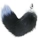 AKStore Fox Tail Anal Butt Plug Sex Toys for Cospaly (Black)