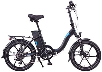 Magnum Premium -Low Step Folding Electric Bicycle - 48V 13A Samsung Battery – 500 Watt Rear Motor - Alloy Wheels!- Black with Blue Accents 2016 Ebike