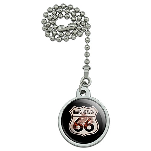 Graphics and More Hawg Heaven Route 66 Highway Hog Biker Motorcycle Ceiling Fan and Light Pull Chain