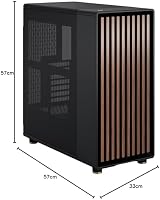 Fractal Design North Charcoal Black Wood Walnut Front ATX Mid Tower Case 140mm view 12