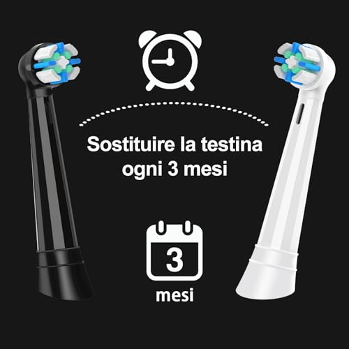 Pack of 12 Toothbrush Heads Compatible with Oral B IO Electric Toothbrush Heads Compatible with Oral B IO 2/3/4/5/6/7/8/9/10 (Black)