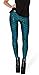 Alaroo Stretch Mermaid Print Fish Scale Leggings Tights Light Blue L