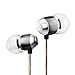 APIE Premium Genuine Wood Corded in-Ear Headphones Earbuds Heavy Bass Noise Cancelling Earphones with Microphone