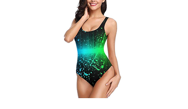 Neon Wallpaper Trajes de baño de una Pieza para Mujer Bikini Sexy Traje de  baño de Playa Traje de baño: Amazon.es: Ropa