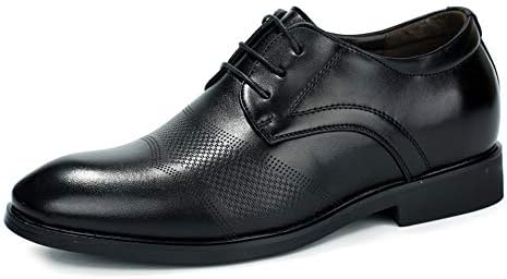 Jaypar Men Business Oxford Casual Fashion Carving 3"/(4cm) Taller Removable Height Increasing Insole Formal Dress Shoes (Color : Black, Size : 8 UK)