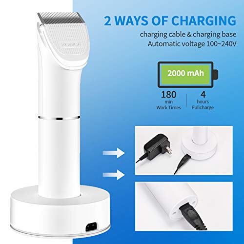 Liberex Cordless Electric Hair Clippers - Professional Rechargeable Hair Cutting Machine for Men Women Kids Baby, Barber Grooming Cutter Kit, Beard Body Trimmer Set, 30 Length, Wireless Charging