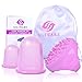 Anti Cellulite Cup with Cellulite Massager Brush - Cupping Therapy Sets & Cellulite Remover - Silicone Vacuum Suction Cups for Cellulite Treatments (2 Size Cups+1 Brush/Mitt, Pink)