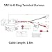 SPARKING 6FT Ring Terminal Cable - SAE to O Ring Terminal Harness Quick Connect/Disconnect Ring Terminal Assembly, 10A Fuse (6FT)