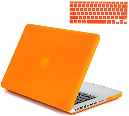 Gosin® 2 in 1 Plastic Hard Case Cover &amp; Keyboard Cover for Apple Macbook Pro 15'', Smooth Matte Finish (Orange)