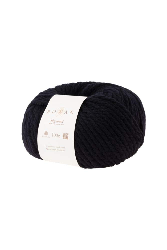 Rowan Big Wool Black 100% Wool Yarn - 100g — image 1
