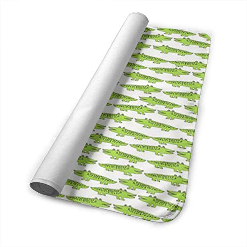 Dicobrune Lime Green Mini Alligator Baby Crib Pee Mat Washable Urine Bed Pads Absorbent Reusable