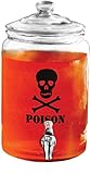 Circleware 7438 Skull Sun Tea Mason Jar Glass Beverage Dispenser, Fun Halloween Decorations Party Entertainment Glassware Drink Water Pitcher for Juice, Beer Cold Drinks, Lead-Free, 1 gal, Poison