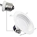 TORCHSTAR 4 Inch LED Gimbal Recessed Retrofit Downlight, 10W (65W Eqv.), CRI90+, Dimmable Directional Ceiling Light, Energy Star & UL, Offwhite Trim, 3000K Warm White, 5 Years Warranty, Pack of 12