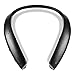 BCS-S1000 | Wireless Bluetooth Retractable Headphones, Neckband Headset with Microphone (Black)