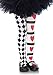 Leg Avenue's Children's Harlequin and Heart Tights, Black/White, X-Large