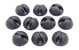 Vorfreude 10 Pack Cable Clips & Cord Management Drops 3M Self Adhesive Stick On Organizer for Car, Ethernet, PC, USB, iPhone, HDMI, or Desk (Large Single 1) Black