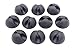 Vorfreude 10 Pack Cable Clips & Cord Management Drops 3M Self Adhesive Stick On Organizer for Car, Ethernet, PC, USB, iPhone, HDMI, or Desk (Large Single 1) Black