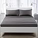 TEKAMON Queen Bed 6 Piece Sheet Set Cooling 100% Microfiber Polyester Extra Deep Pocket Fitted Sheet Luxury Soft,Breathable,Wrinkle Free Flat Sheet Dark Grey