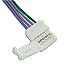 10mm (5050) Solderless LED Light Strip Connector Extension, Multi Color RGB- 6 Inch (4 Pk) Strip to Strip Any Angle Connector for LED Strip Light & Tape Light in Kitchens, Cabinets, Shelving & More