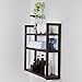 SONGMICS Bamboo Bathroom Shelf, 3-Tier Adjustable Plants Rack, Wall-Mounted or Stand, in the Living Room, Balcony, Kitchen, 5.9 x 23.6 x 21.3 Inches, Brown UBCB13Z