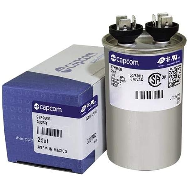 97F5066-10 uf MFD 370 Volt VAC - Genteq Round Run Capacitor 