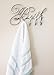Comfify Decorative Bath Towel Hooks Bathroom Hanger Aluminum Wall Hooks Rack for Towels, Robes, Bathroom Accessories - Luxury 4 Bath Towel Hooks, Polished Finish - Includes Screws - 8.25” x 11