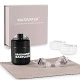MASWATER Ear Plugs for Sleeping - High Fidelity Earplugs Noise Reduction Earplugs for Concert Noise Sensitivity Conditions by Plane, Swimming, Silicone Material Gift Box Packaging (19NNR)