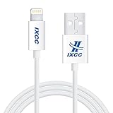 iXCC Element II Lightning Cable 6ft, iPhone charger, for iPhone 7 6s 6 Plus, SE 5s 5c 5, iPad Air 2 Pro, iPad mini 2 3 4, iPad 4th Gen [Apple MFi Certified](White)