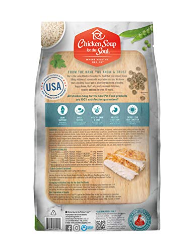 Chicken Soup for The Soul Mature Dog Food, Chicken, Turkey & Brown Rice Recipe, 28 lb. Bag | Soy Free, Corn Free, Wheat Free | Dry Dog Food Made with Real Ingredients