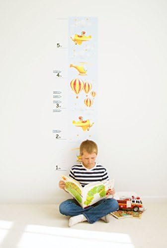 Growth Chart for Kids - Airplanes Growth Chart Decal - Height Chart for Kids Vinyl Decal - Airplanes Nursery Wall Decor - Height Measurement for Kids - Kids Height Wall Chart