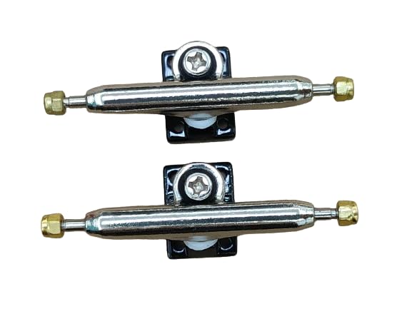 LEEFAI Pro Fingerboard Trucks G3-Single Axles Truck- Inverted Kingpin-Mini Finger Skateboard Tool -Screws Hardware,Plating Baseplate (Black, 32MM)