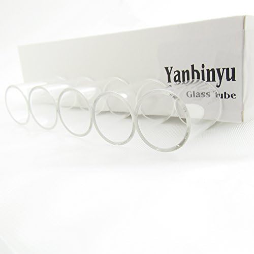 Yanbinyu Glass Tubing,Pack of 5 Glass Tube 22mm OD 19mm ID 28mm Length
