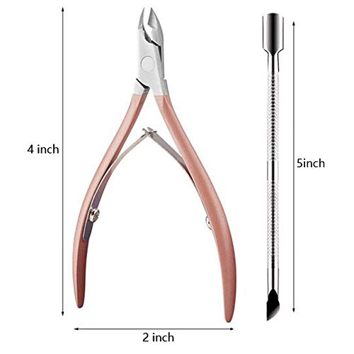 Cuticle Trimmer Cuticle Nipper Cuticle Pusher Professional Grade Stainless Steel Cuticle Remover and Cutter - Durable Manicure and Pedicure Tool - Beauty Tool Perfect for Fingernails and Toenails - Thumbnail 6