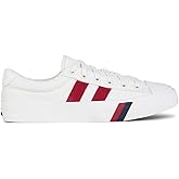 PRO-Keds Men's Royal Plus Lace Up Fashion Sneaker, White/Red Canvas, 4.5