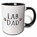 3dRose Lab Dog Dad Mug, 1 Count (Pack of 1), Black