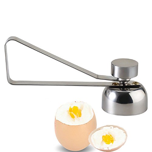 Zantado Egg Topper Cutter with Stainless Steel, Egg Cracker Tool of Soft Hard Boiled Egg Cutter Smooth Round Opening. Eggshell Cutter Easy to Use and Work in Your Kitchen. Love Eggs