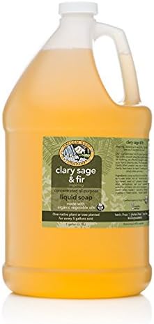 Oregon Soap Company - Liquid Castile Soap, Certified Organic and Natural Ingredients, Concentrated Multipurpose Clary Sage Castile Soap (1 Gallon (128 oz), Clary Sage & Fir)