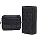 Hoanan 2 Pack Molle Pouch Tactical EDC Pouch Admin Organizer Gadget Gear Pouch for Military Backpack(2 Pack-Black)