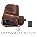 MegaGear Sony Cyber-Shot DSC-RX10 IV, DSC-RX10 III Ever Ready Leather Camera Case and Strap, with Battery Access - Dark Brown - MG761