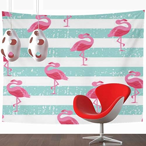 HomeOutlet Tapestry Wall Hanging 60 x 50 Inches Teal Bird Beachy Flamingo Pink Skate Surf Tapestries Home Decor Living Room Bedroom Dorm