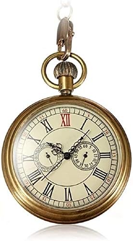 懐中時計 ジュエリーメンズゴールドカットアウトフリップホワイトダイヤルローマ語創造的な機械類メンズ女性ショートチェーン ポケットの中の時計を意味します Color Gold Size 4 7x1 5cm Actually Cosme Com