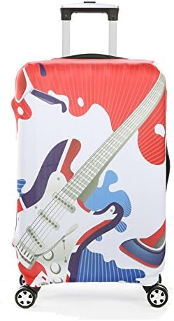 Colorpole Digital Luggage Cover Protective Suitcase Fabric Fits 18 22 30 inch (L, Open Guitar)