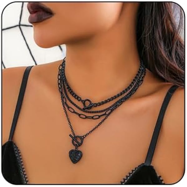 アクセサリー DEPT VTOPIA GIVEN HEART NECKLACE / black Amazon.com: GZWHD Black Necklace Pendant Set for Women