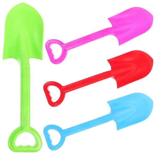 Toddmomy 4Pcs Beach Shovels Lightweight Sand for Fun Safe Mini Shovels for Boys for Sand Digs Interactive Playtime